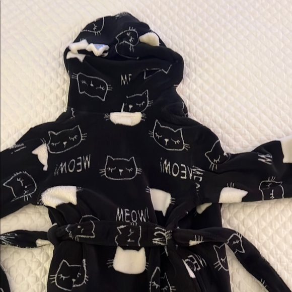 Black Cat Print Robe - Picture 5 of 5